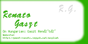 renato gaszt business card